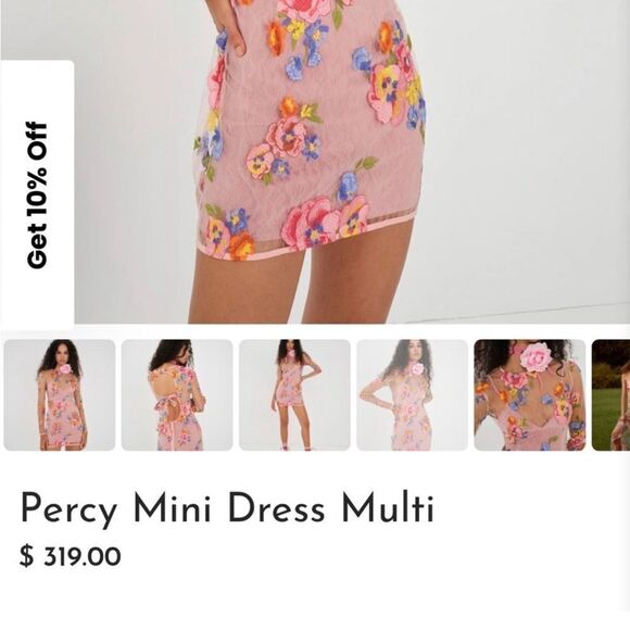 🍋 For Love and Lemons Percy Mini Dress Large NEW $319 - Picture 4 of 6
